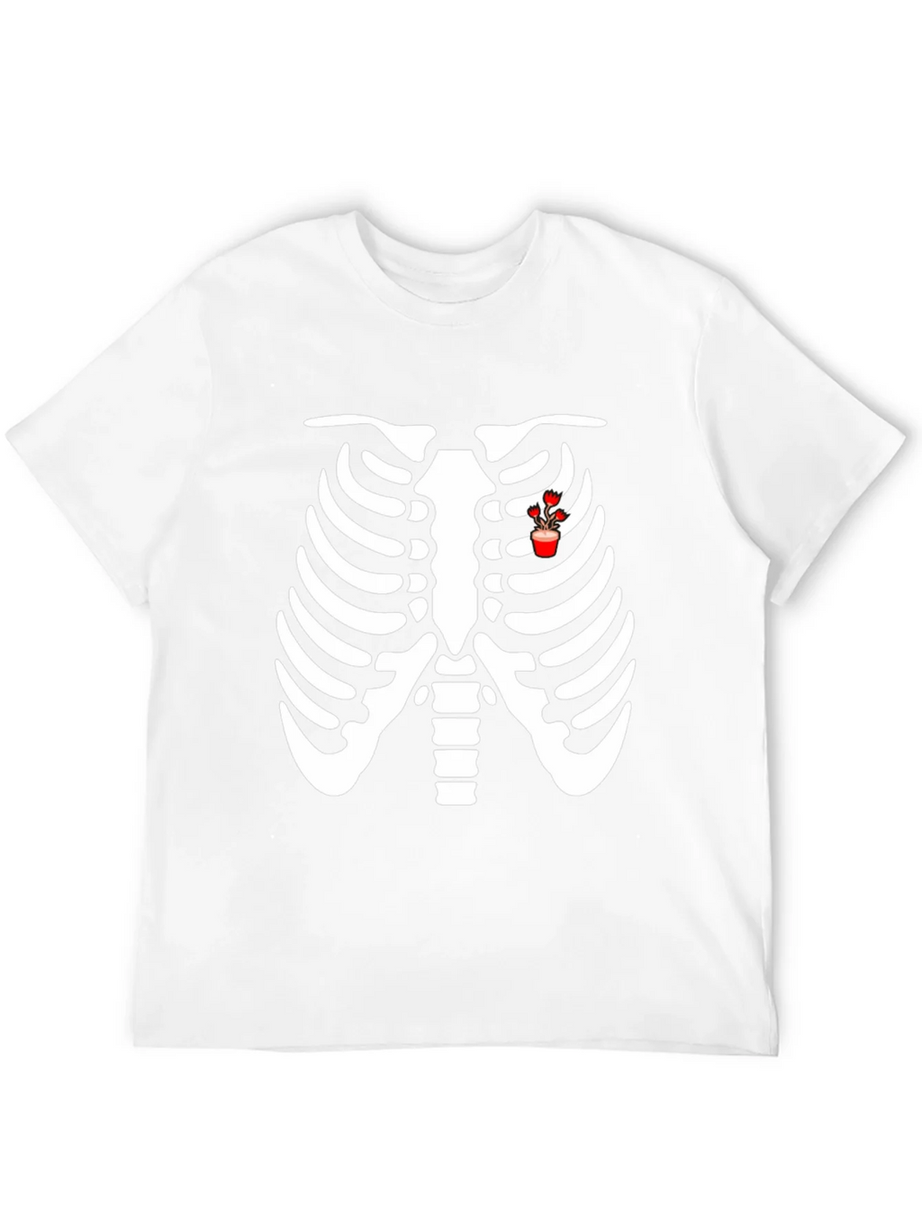 Rib Cage Heart Flower T-Shirt