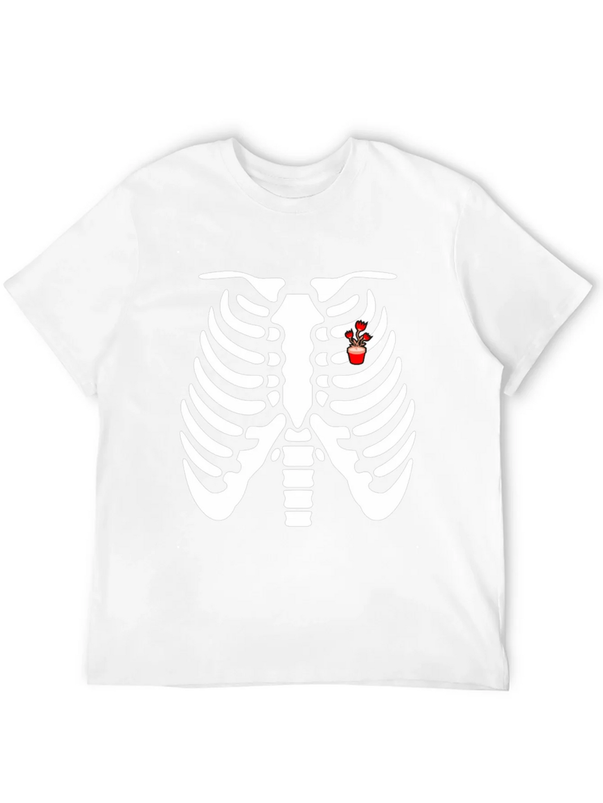 Rib Cage Heart Flower T-Shirt