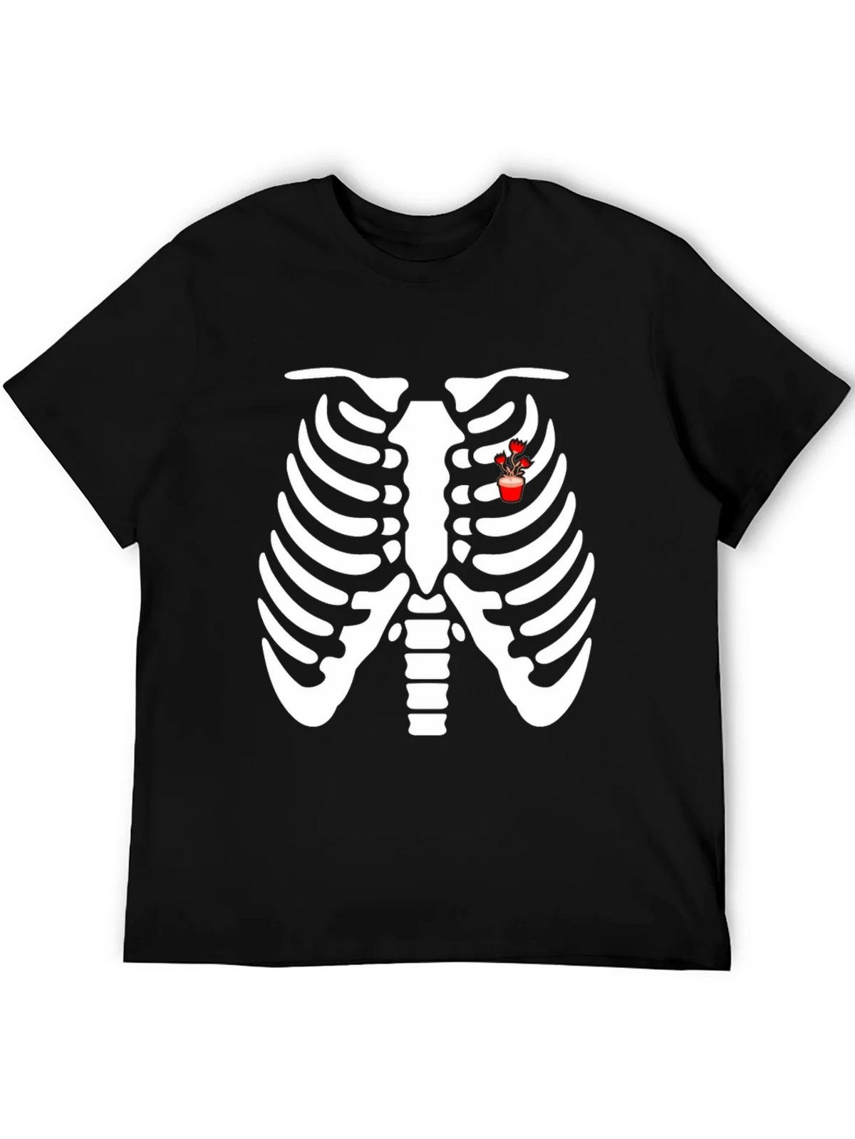 Rib Cage Heart Flower T-Shirt