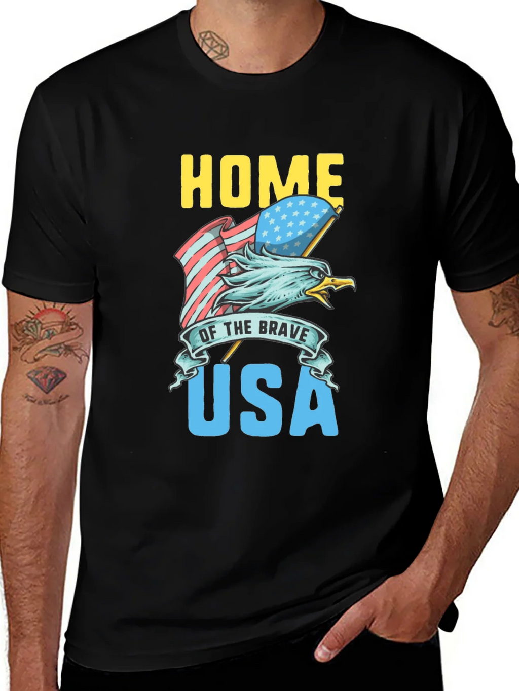 Home of the Brave USA Eagle Graphic Tee