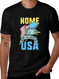 Home of the Brave USA Eagle Graphic Tee