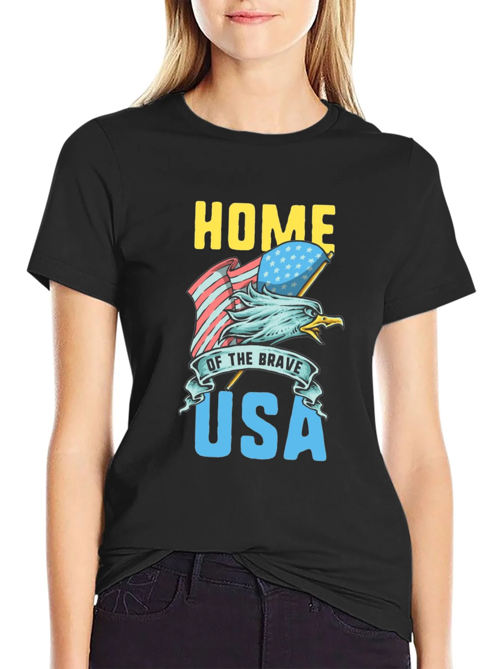 Home of the Brave USA Eagle Graphic Tee