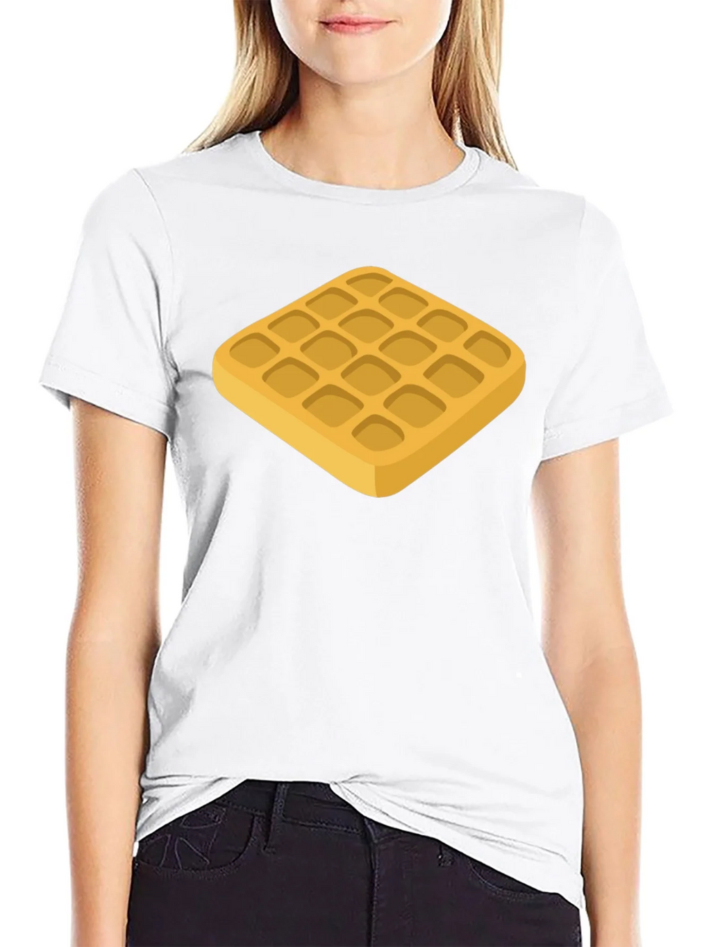 Waffle Graphic T-Shirt - Foodie Style