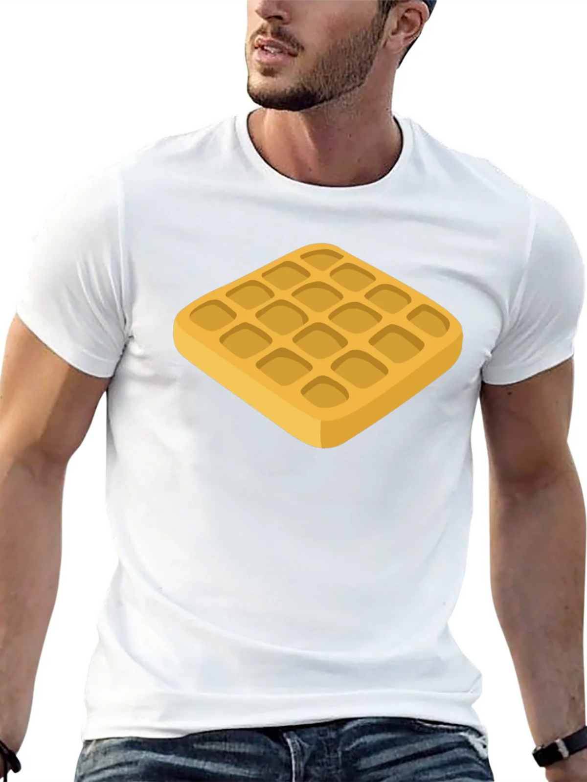 Waffle Graphic T-Shirt - Foodie Style