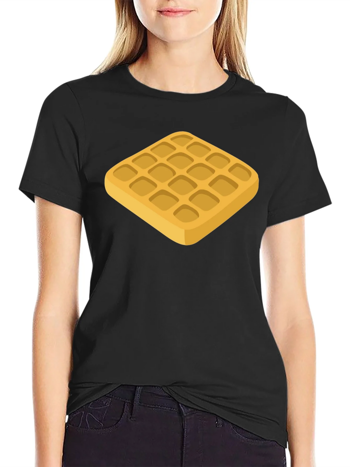 Waffle Graphic T-Shirt - Foodie Style