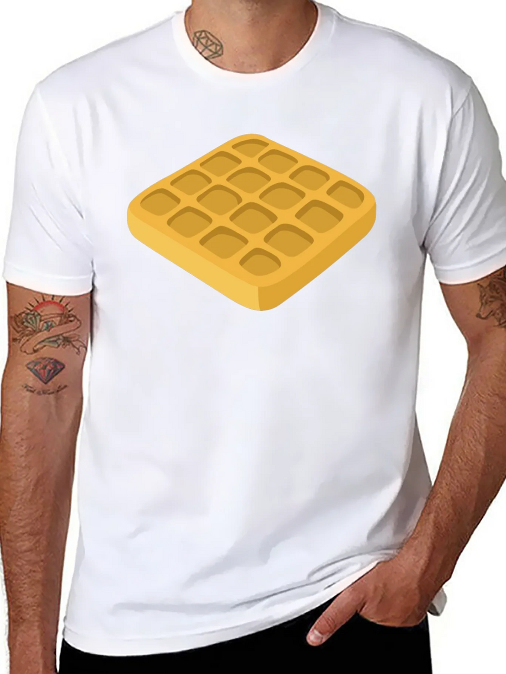 Waffle Graphic T-Shirt - Foodie Style