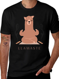 Llamaste Yoga T-Shirt - Meditating Llama Tee