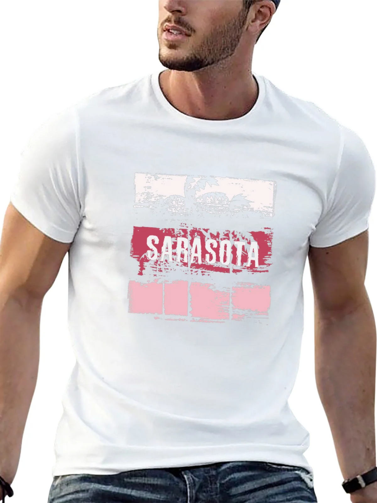 Sarasota Palm Tree Graphic T-Shirt