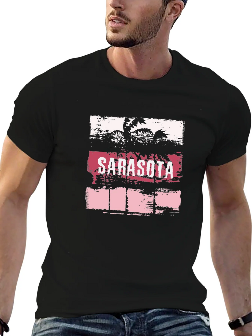 Sarasota Palm Tree Graphic T-Shirt