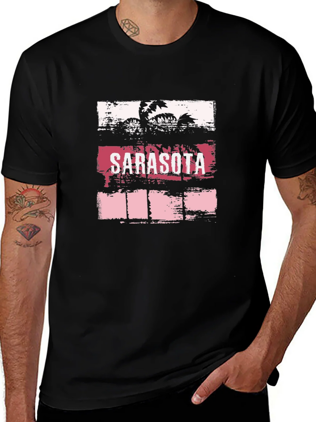 Sarasota Palm Tree Graphic T-Shirt