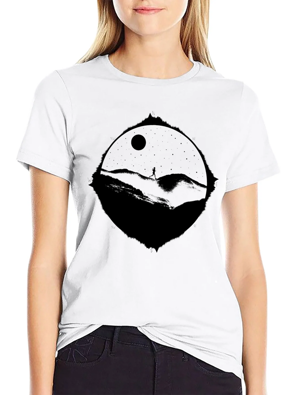 Nightscape Graphic T-Shirt - Black