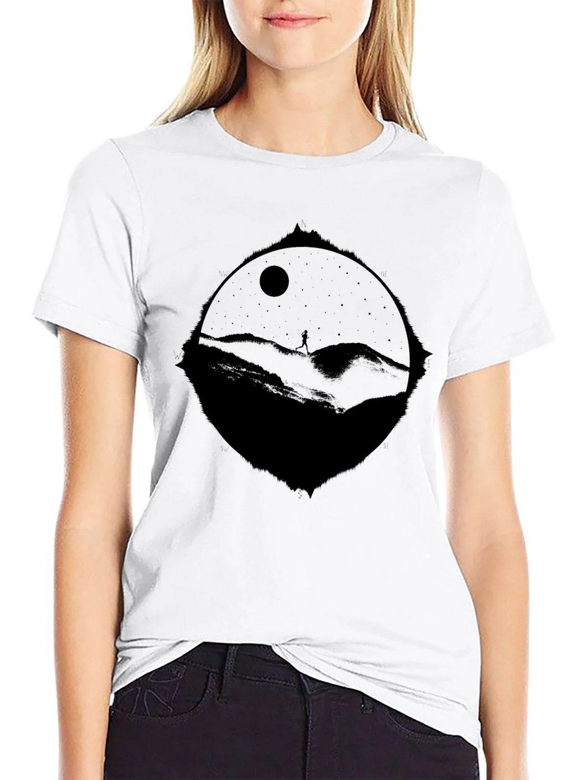 Nightscape Graphic T-Shirt - Black
