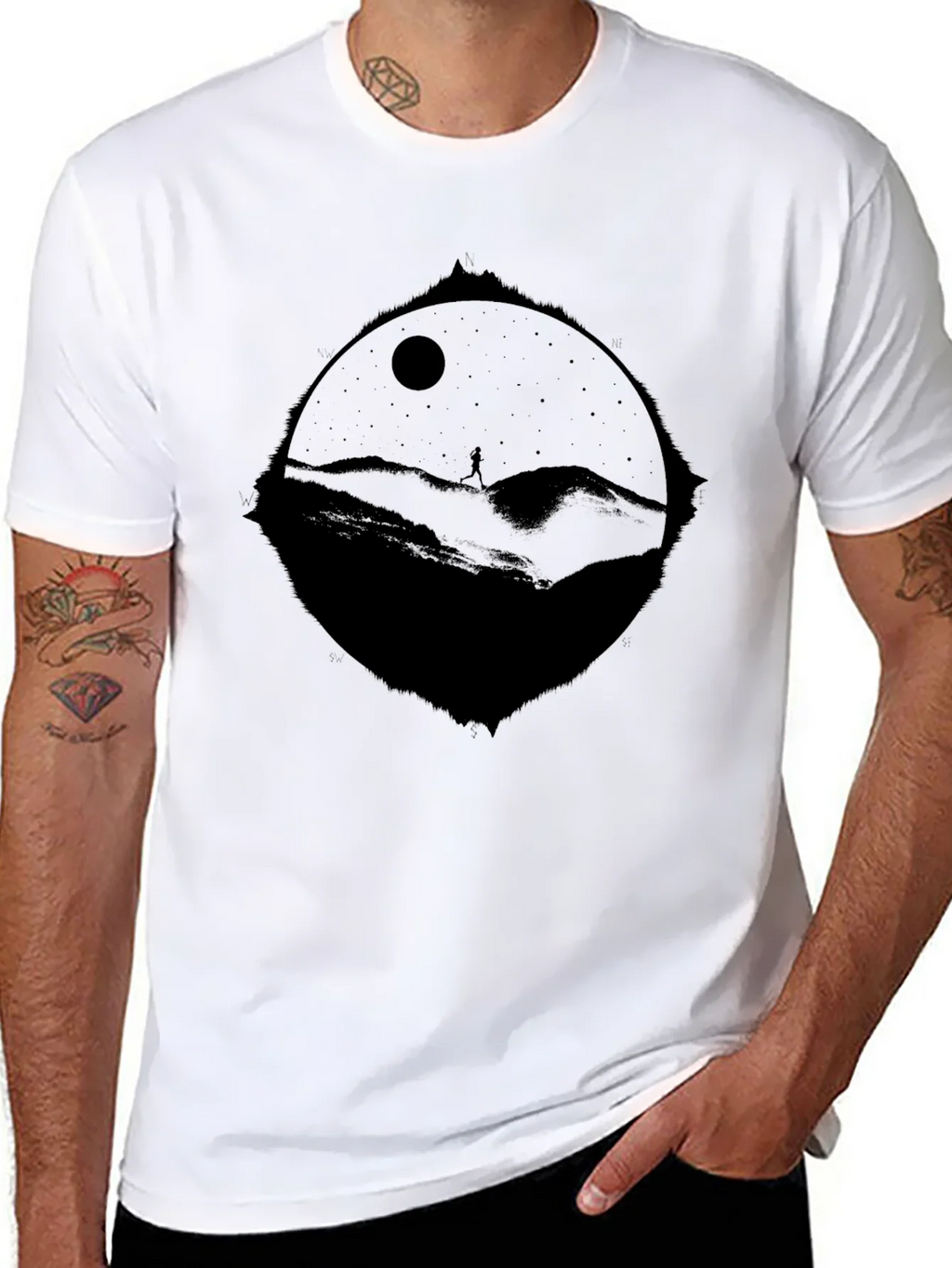 Nightscape Graphic T-Shirt - Black