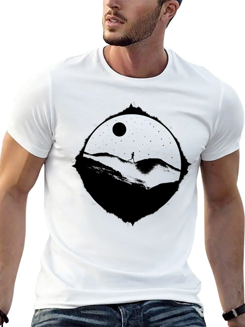 Nightscape Graphic T-Shirt - Black