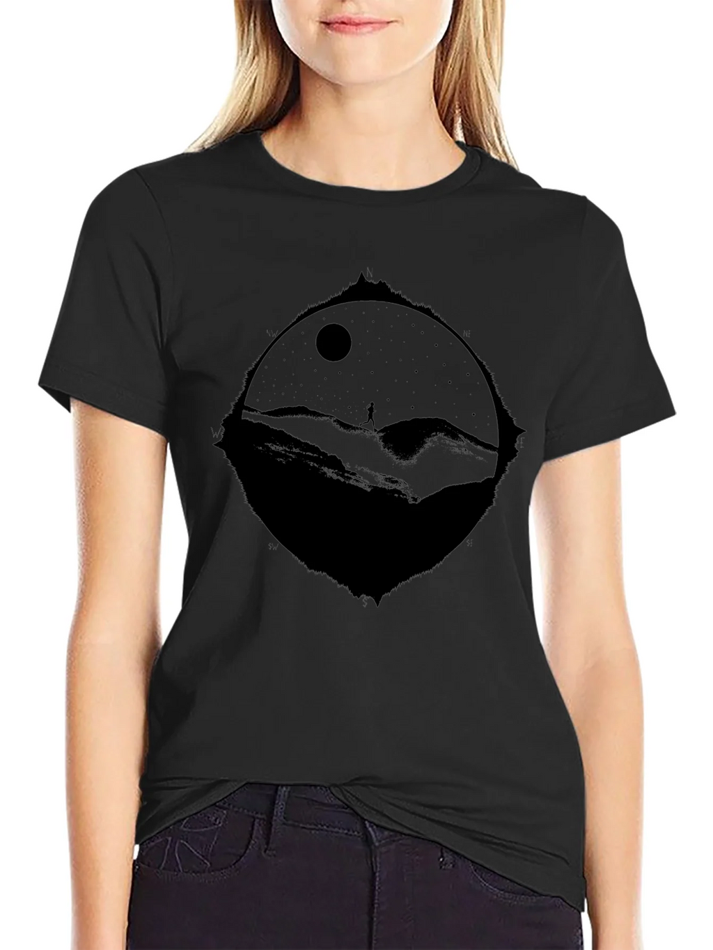 Nightscape Graphic T-Shirt - Black
