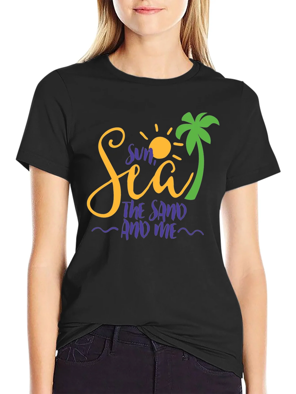 Sun Sea Sand Graphic Tee - Beach Vacation Shirt