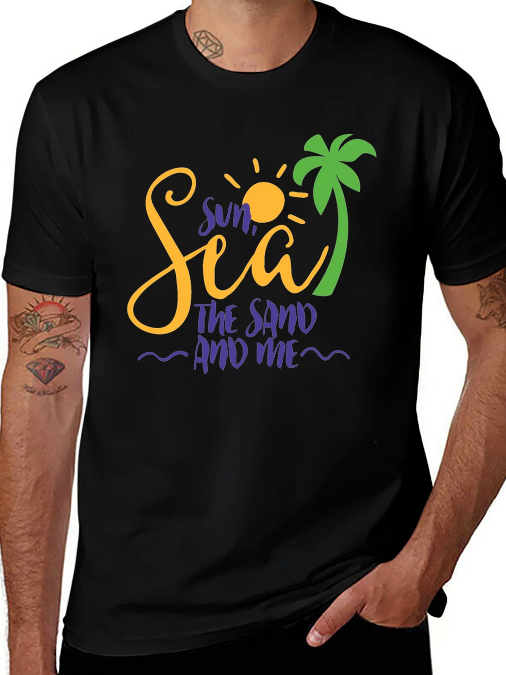 Sun Sea Sand Graphic Tee - Beach Vacation Shirt