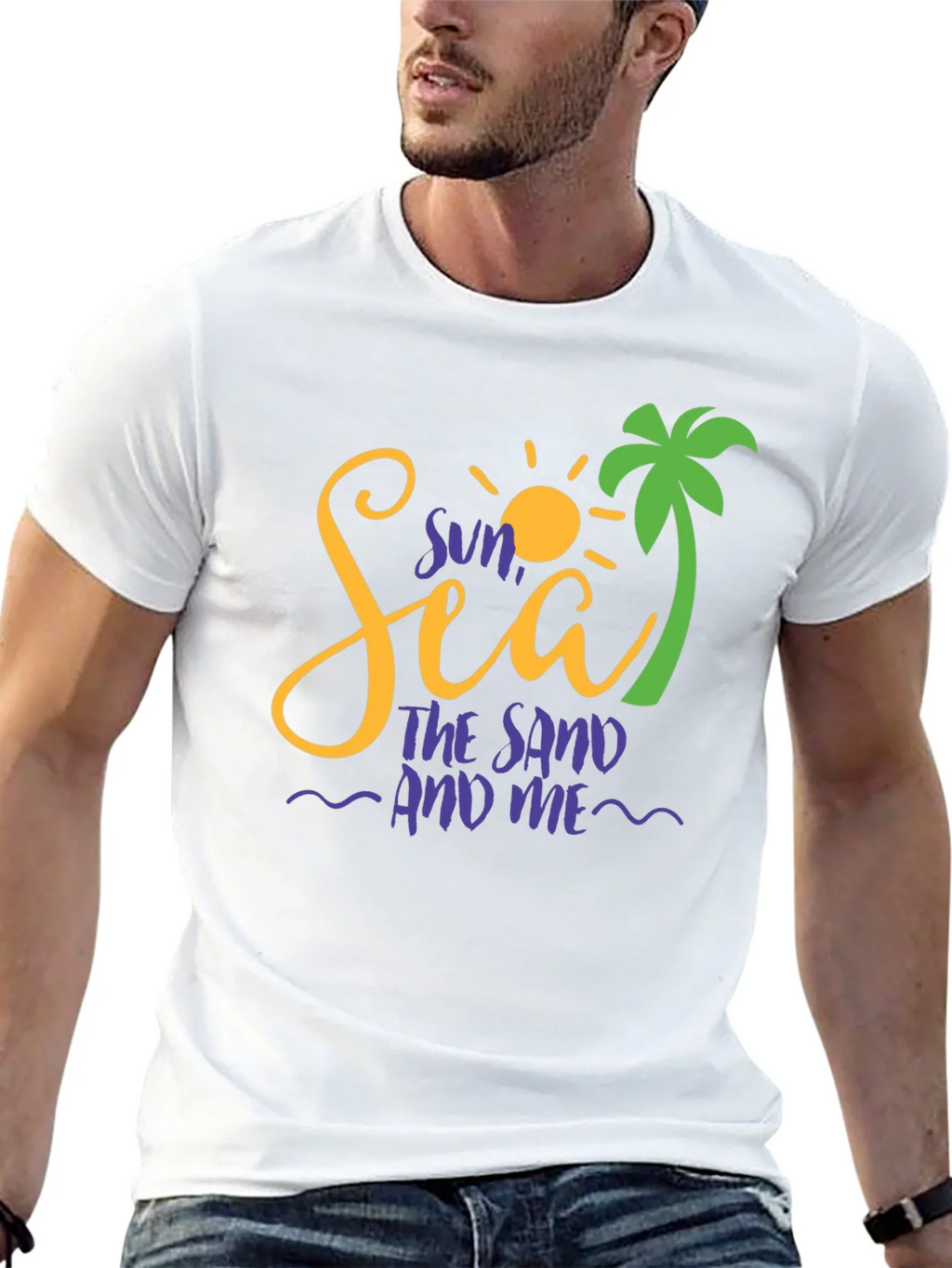 Sun Sea Sand Graphic Tee - Beach Vacation Shirt