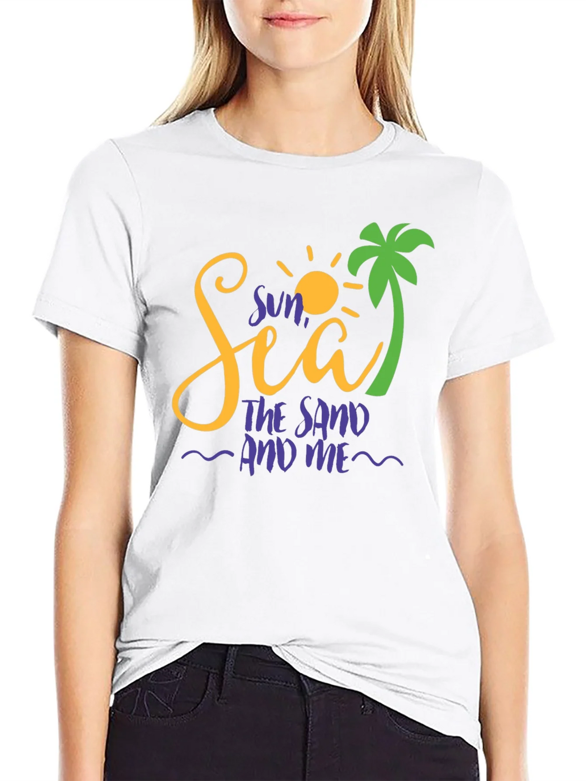 Sun Sea Sand Graphic Tee - Beach Vacation Shirt
