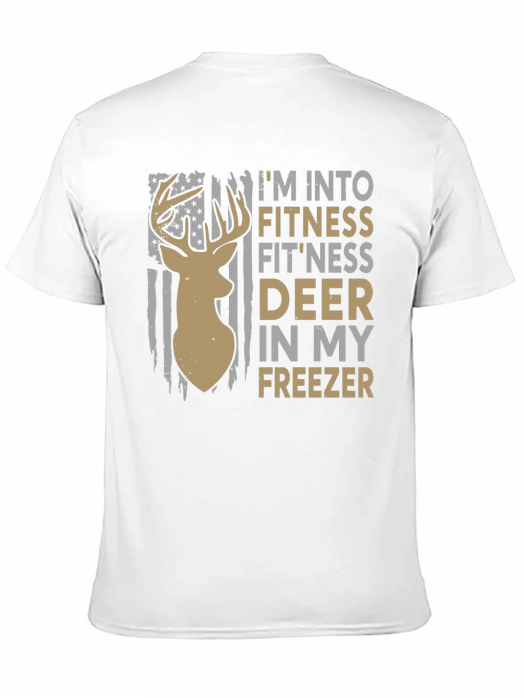 Fitness Deer Freezer Novelty Graphic T-Shirt