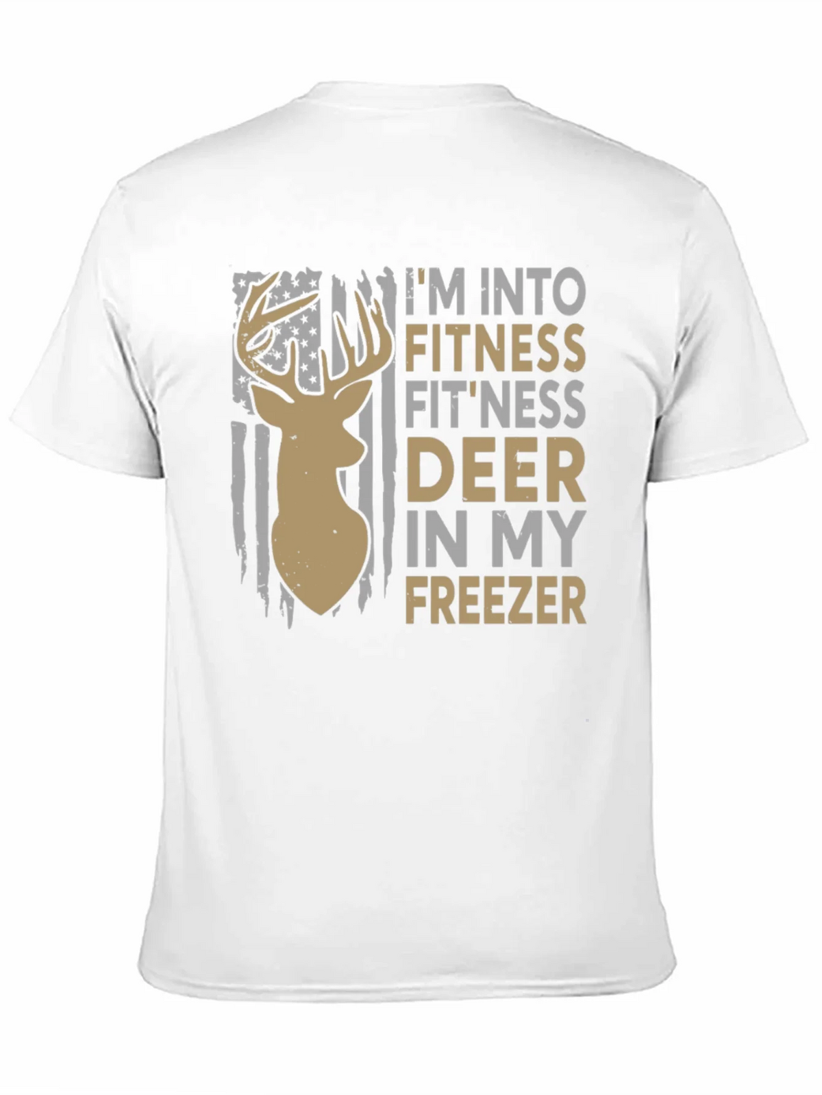 Fitness Deer Freezer Novelty Graphic T-Shirt