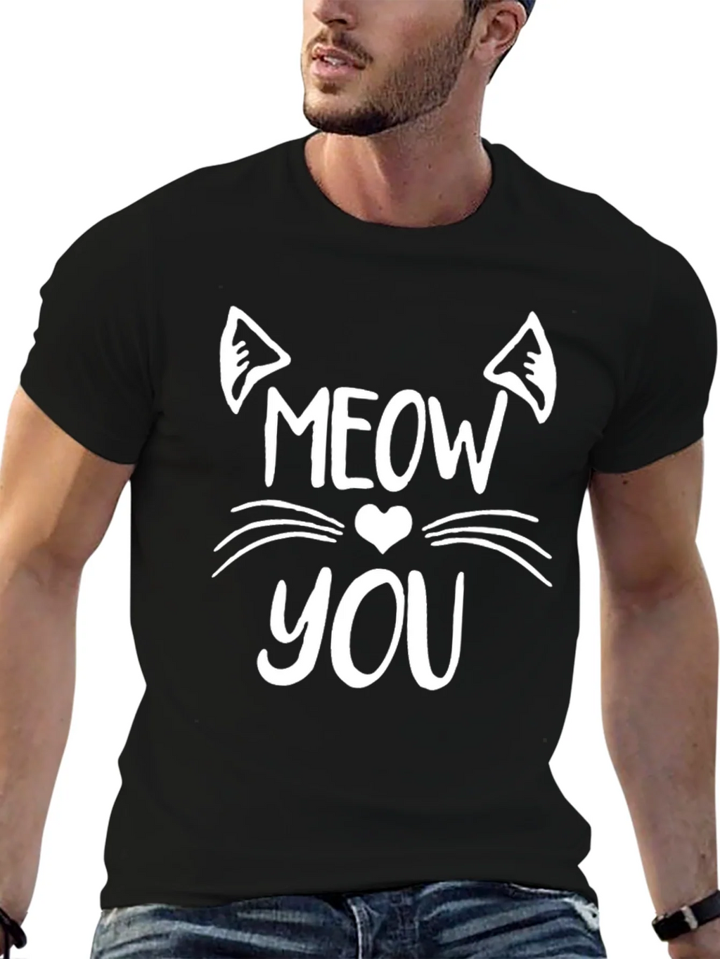 Meow You Graphic Tee - Trendy Cat Lover Shirt