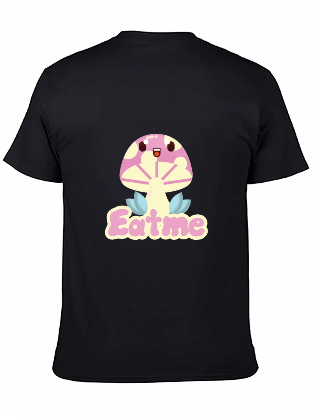 Eat Me Mushroom Graphic Tee - Black
