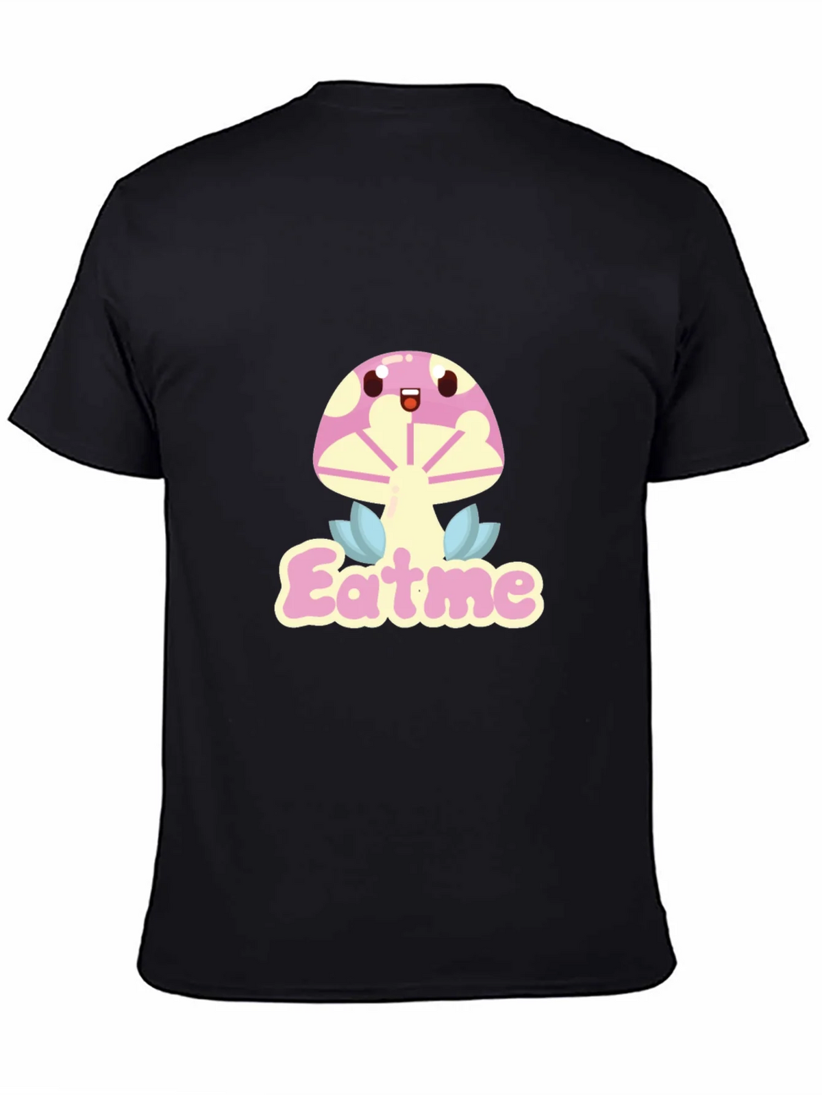 Eat Me Mushroom Graphic Tee - Black