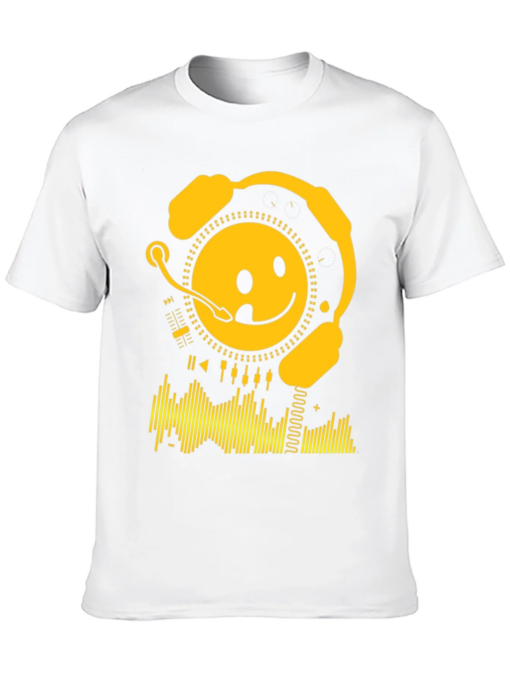 Smiley DJ Black T-Shirt