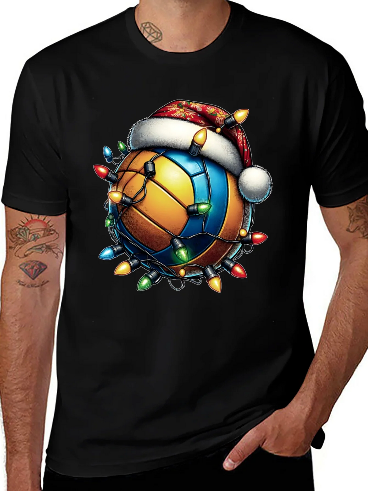 Festive Volleyball Christmas T-Shirt