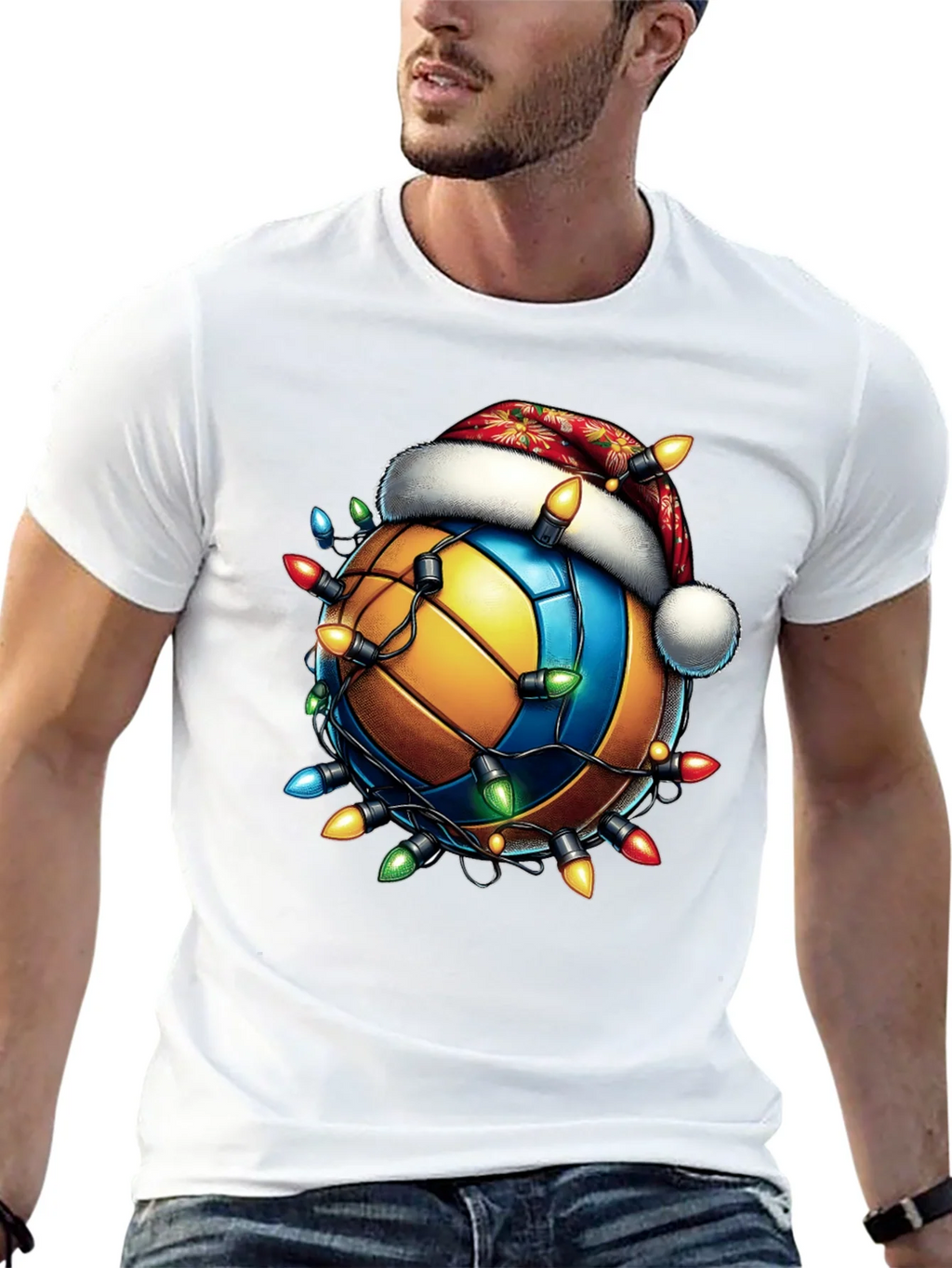 Festive Volleyball Christmas T-Shirt