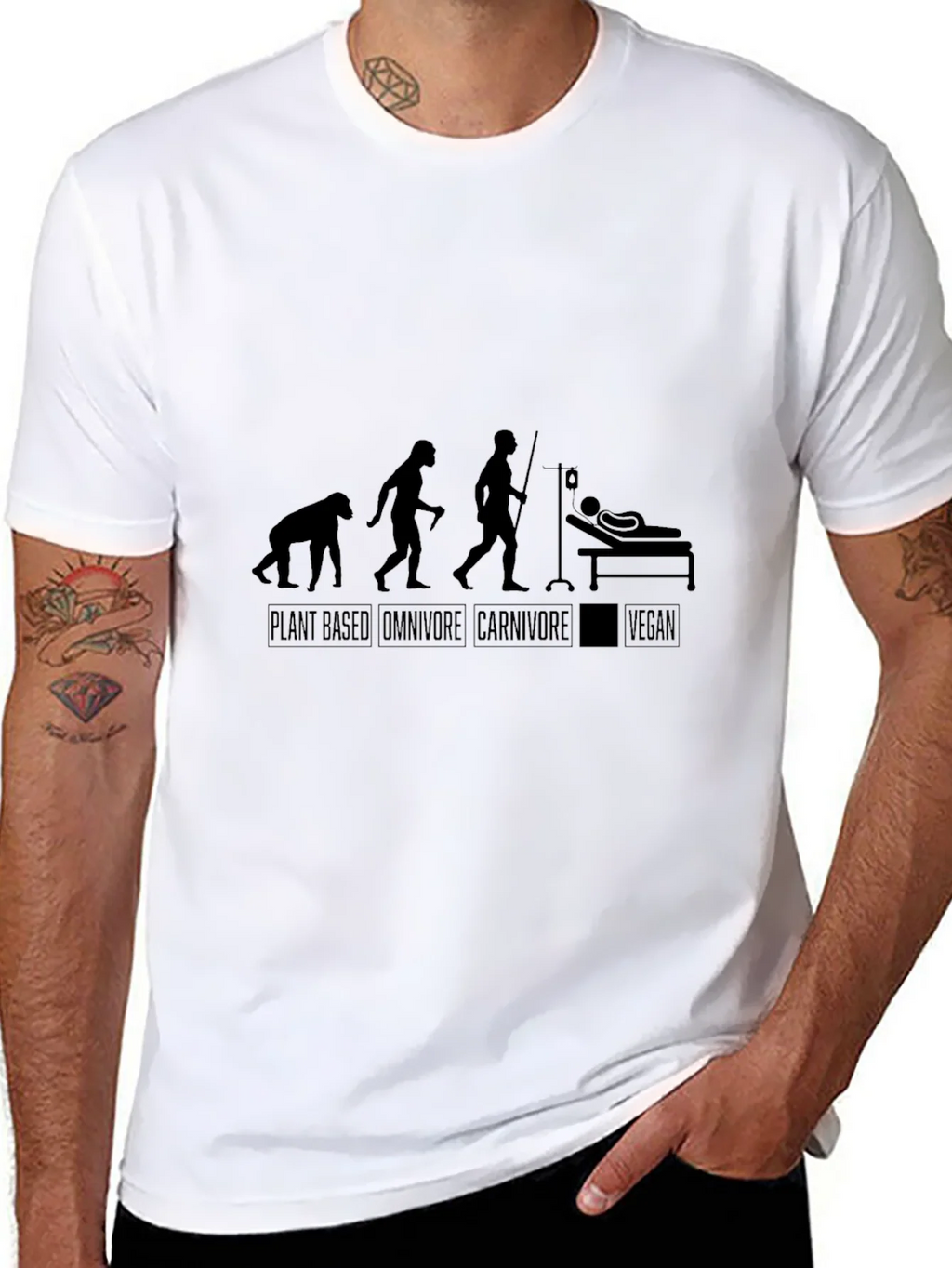 Vegan Evolution Black T-Shirt