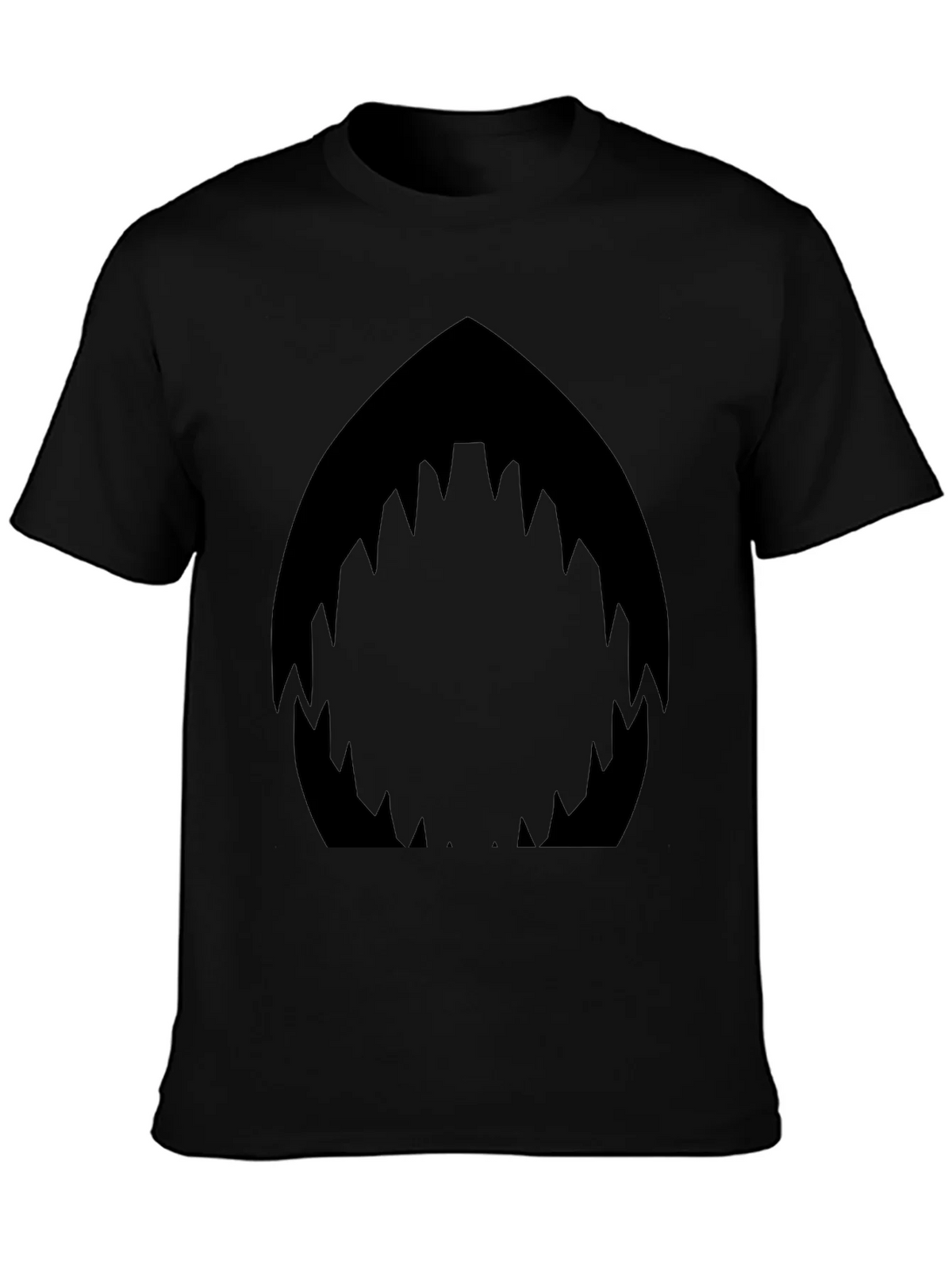 Shark Mouth Graphic Black T-Shirt - Mens Fashion