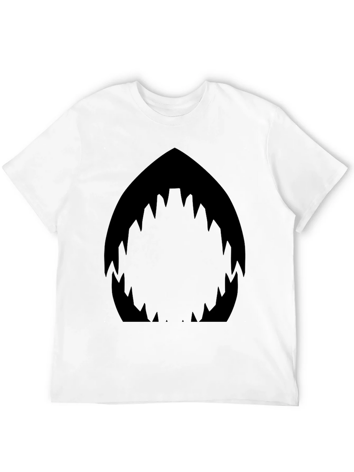 Shark Mouth Graphic Black T-Shirt - Mens Fashion