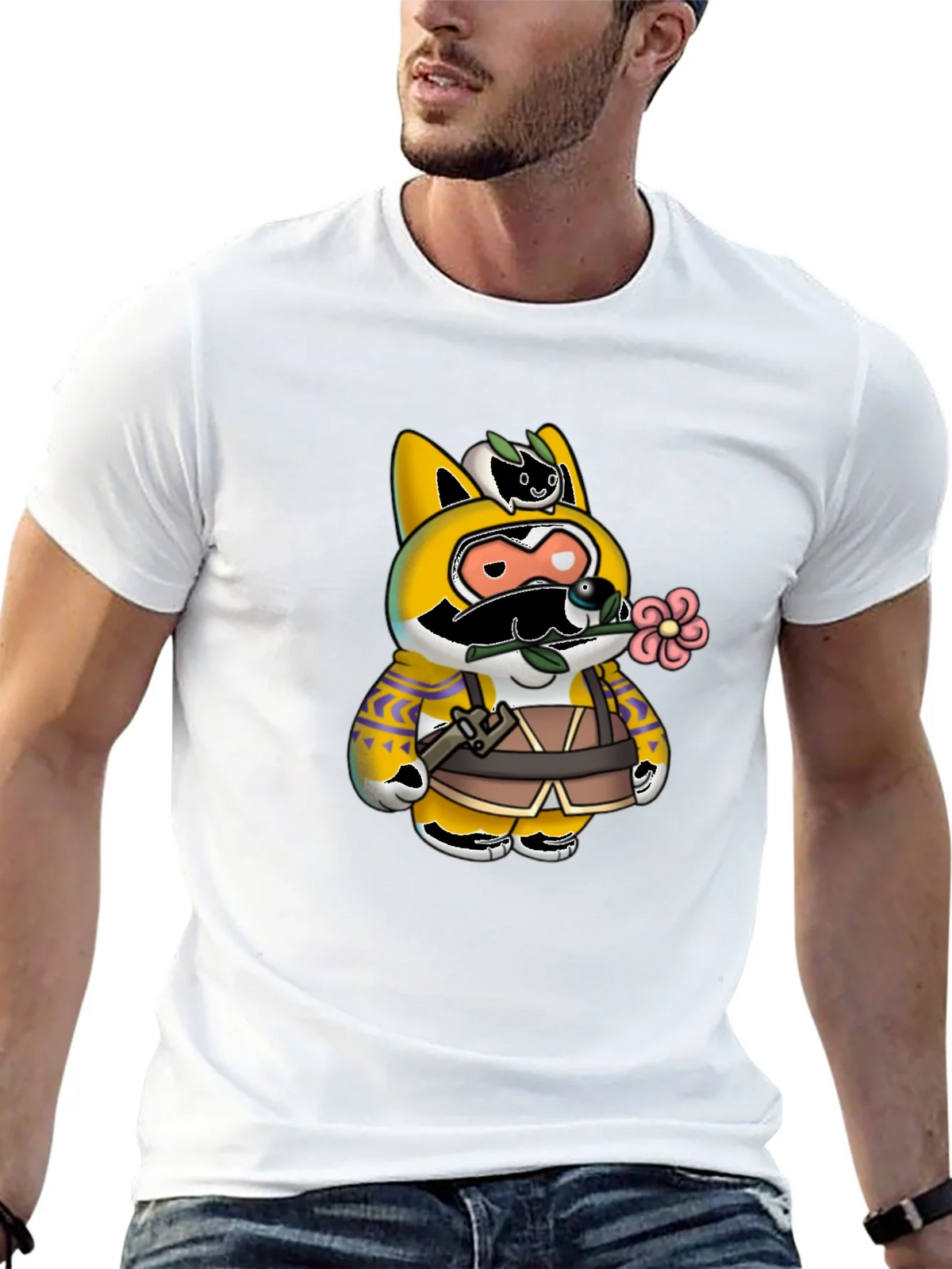 Cartoon Character Graphic Print Black T-Shirt