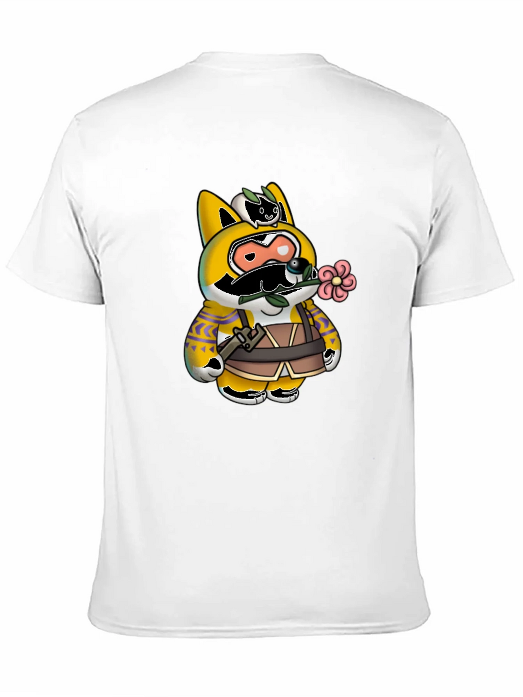 Cartoon Character Graphic Print Black T-Shirt