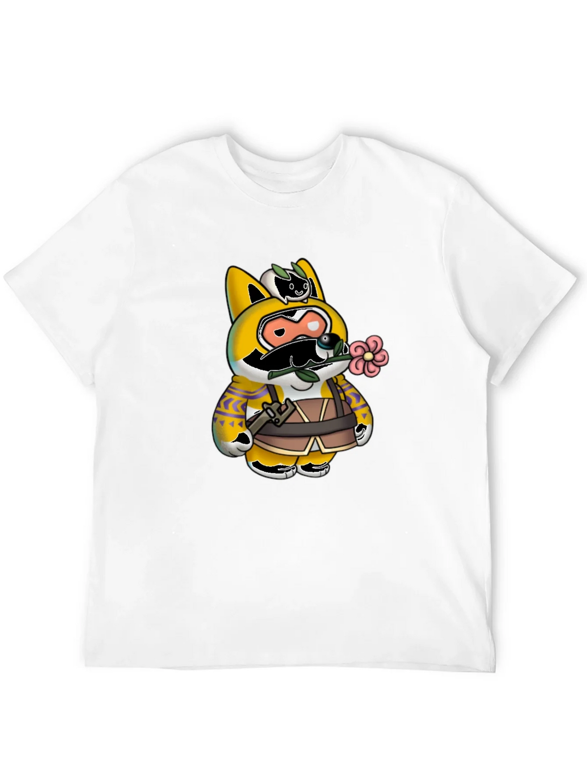 Cartoon Character Graphic Print Black T-Shirt