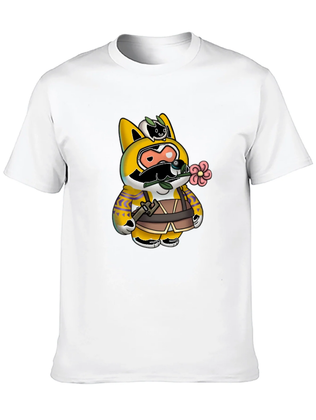 Cartoon Character Graphic Print Black T-Shirt