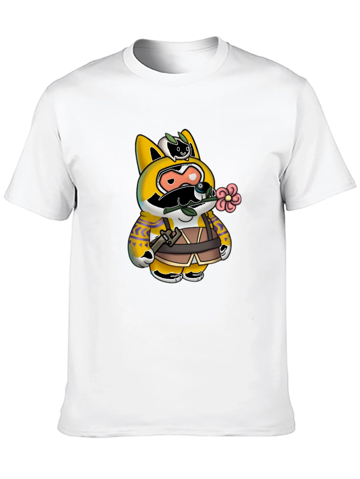 Cartoon Character Graphic Print Black T-Shirt