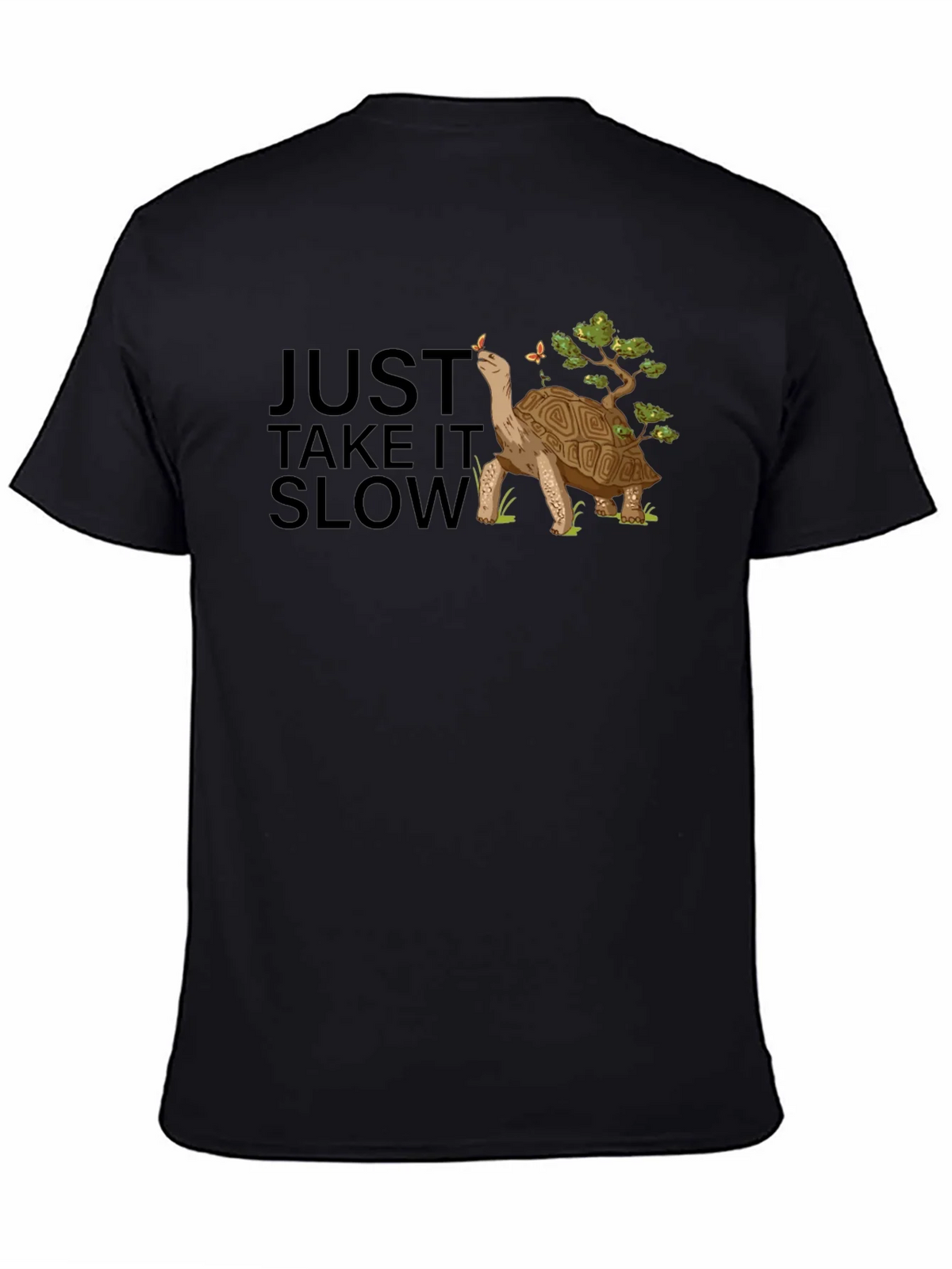 Just Take It Slow Black Turtle T-Shirt
