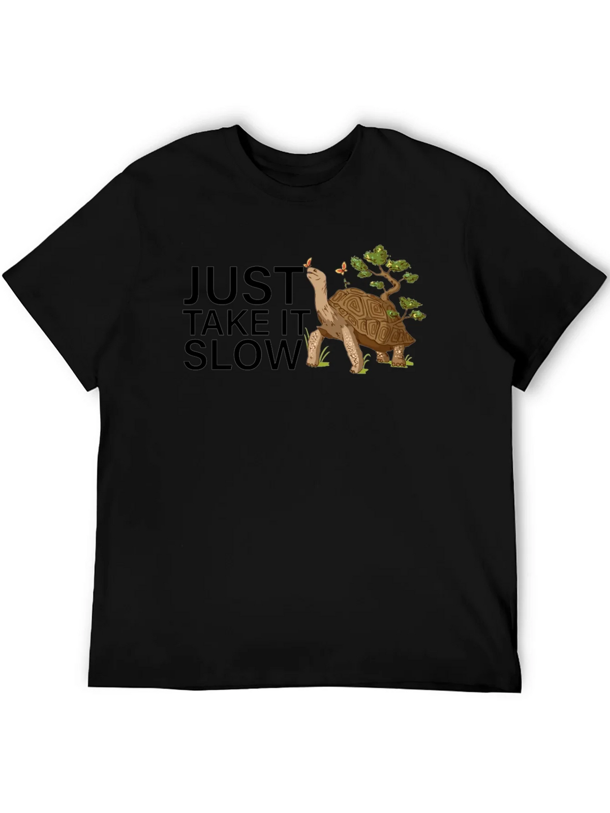 Just Take It Slow Black Turtle T-Shirt