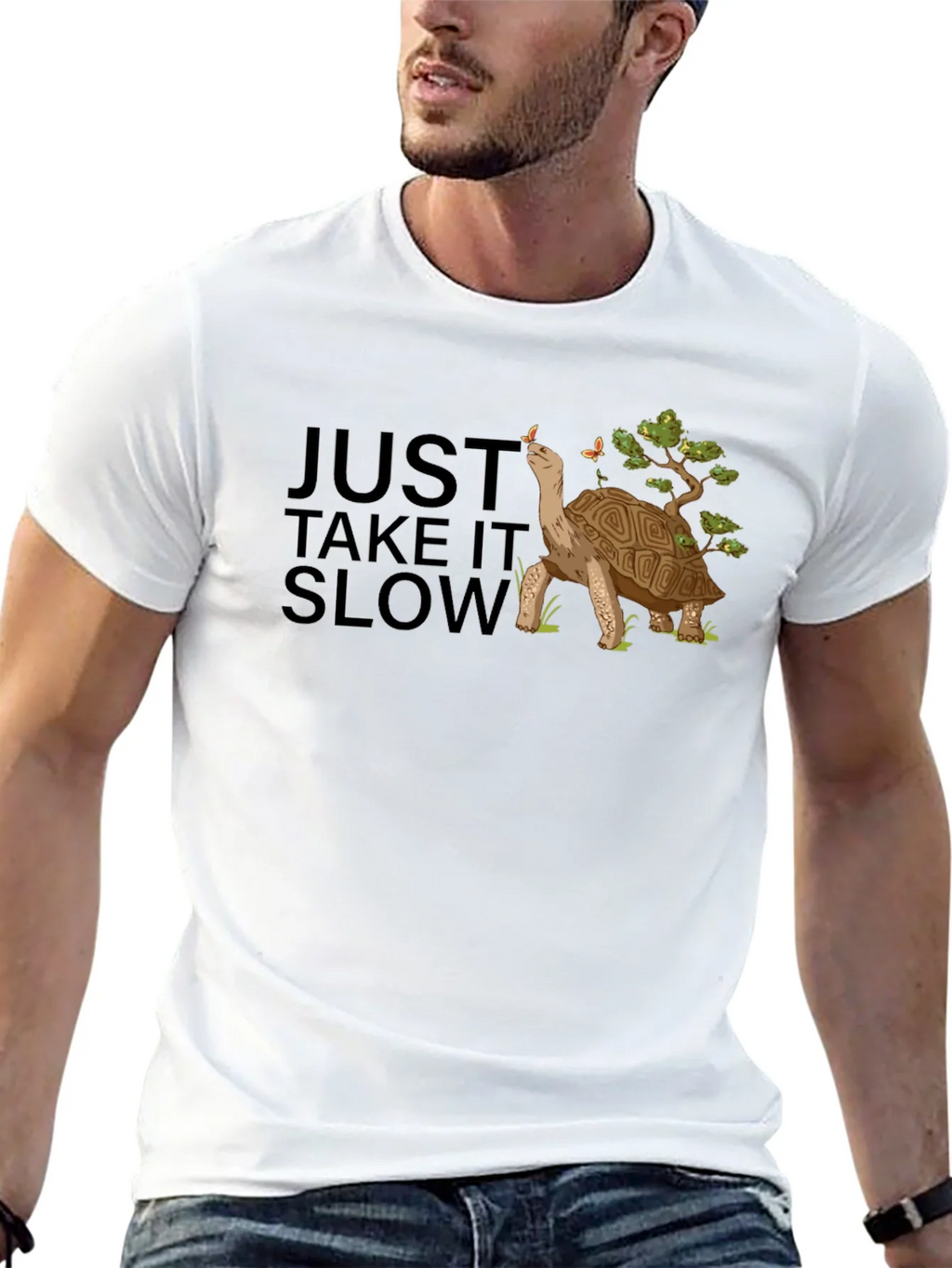 Just Take It Slow Black Turtle T-Shirt