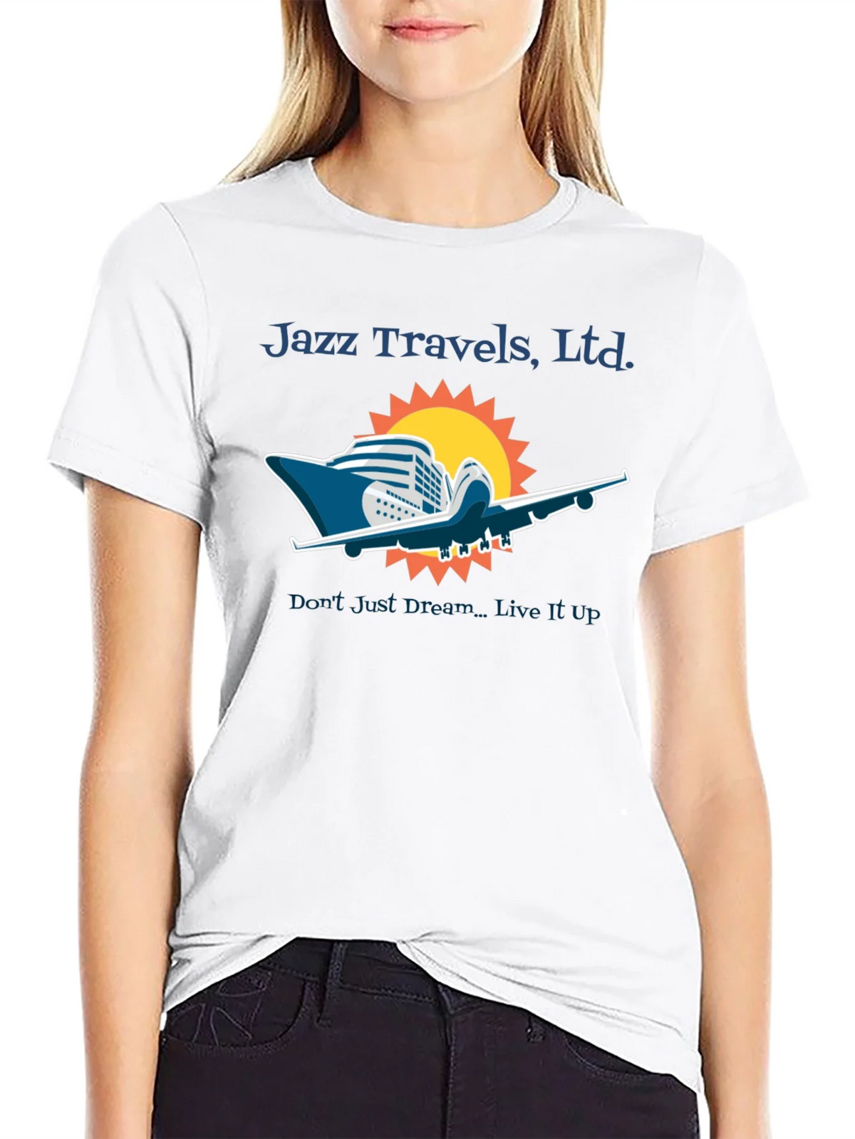 Jazz Travels Tee: Cruise & Fly Adventure