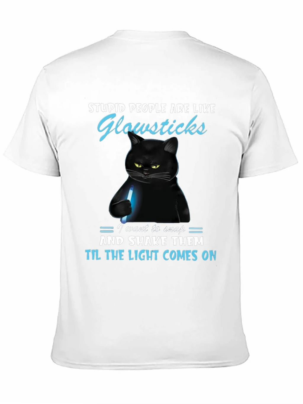 Funny Cat Glowsticks Graphic T-Shirt