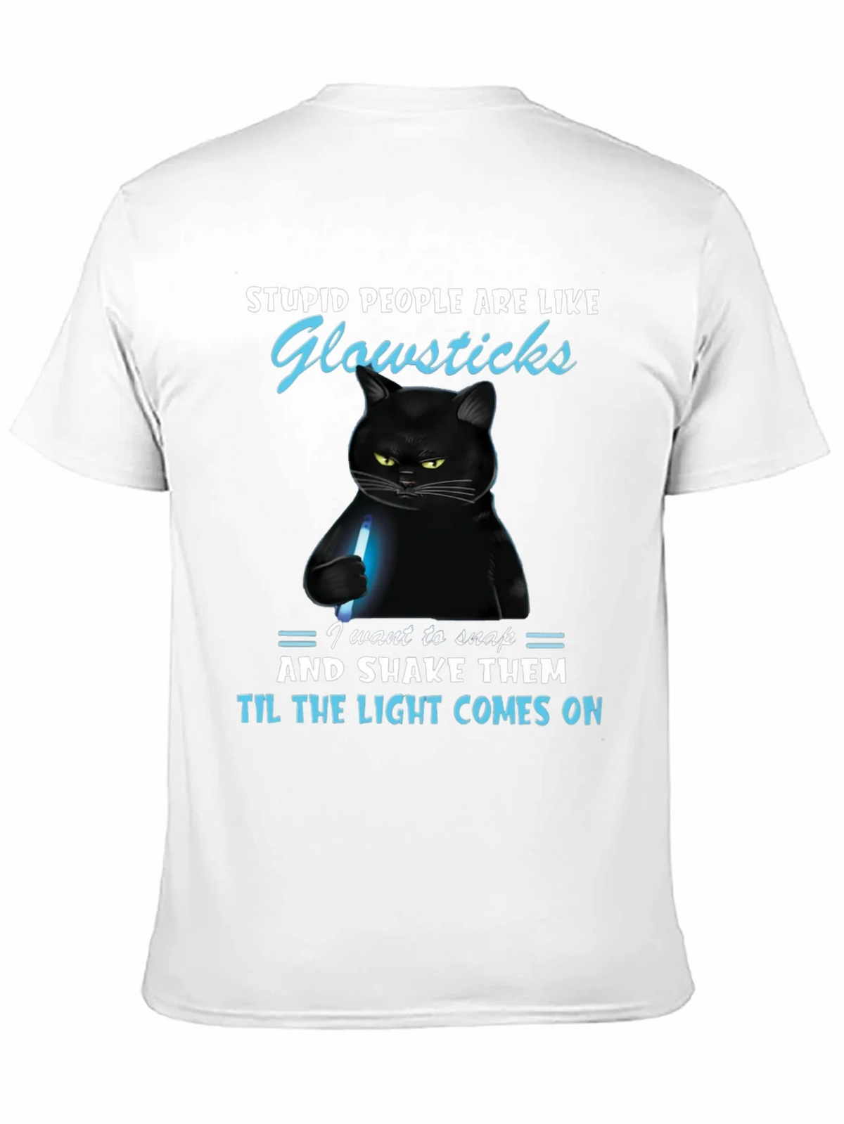 Funny Cat Glowsticks Graphic T-Shirt