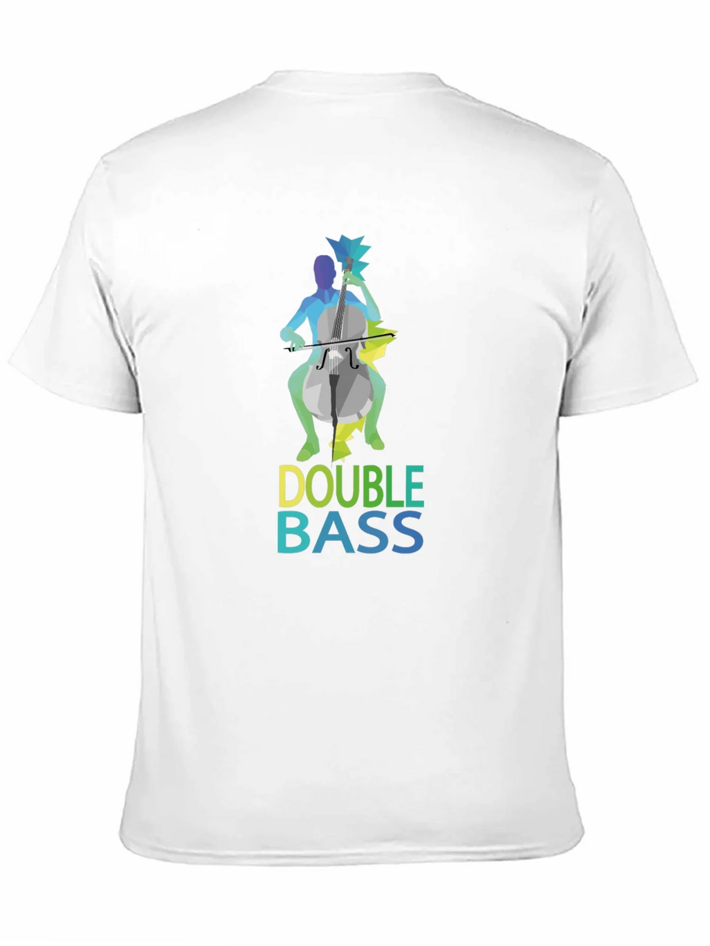 Double Bass Player Graphic Tee - Black Cotton Blend