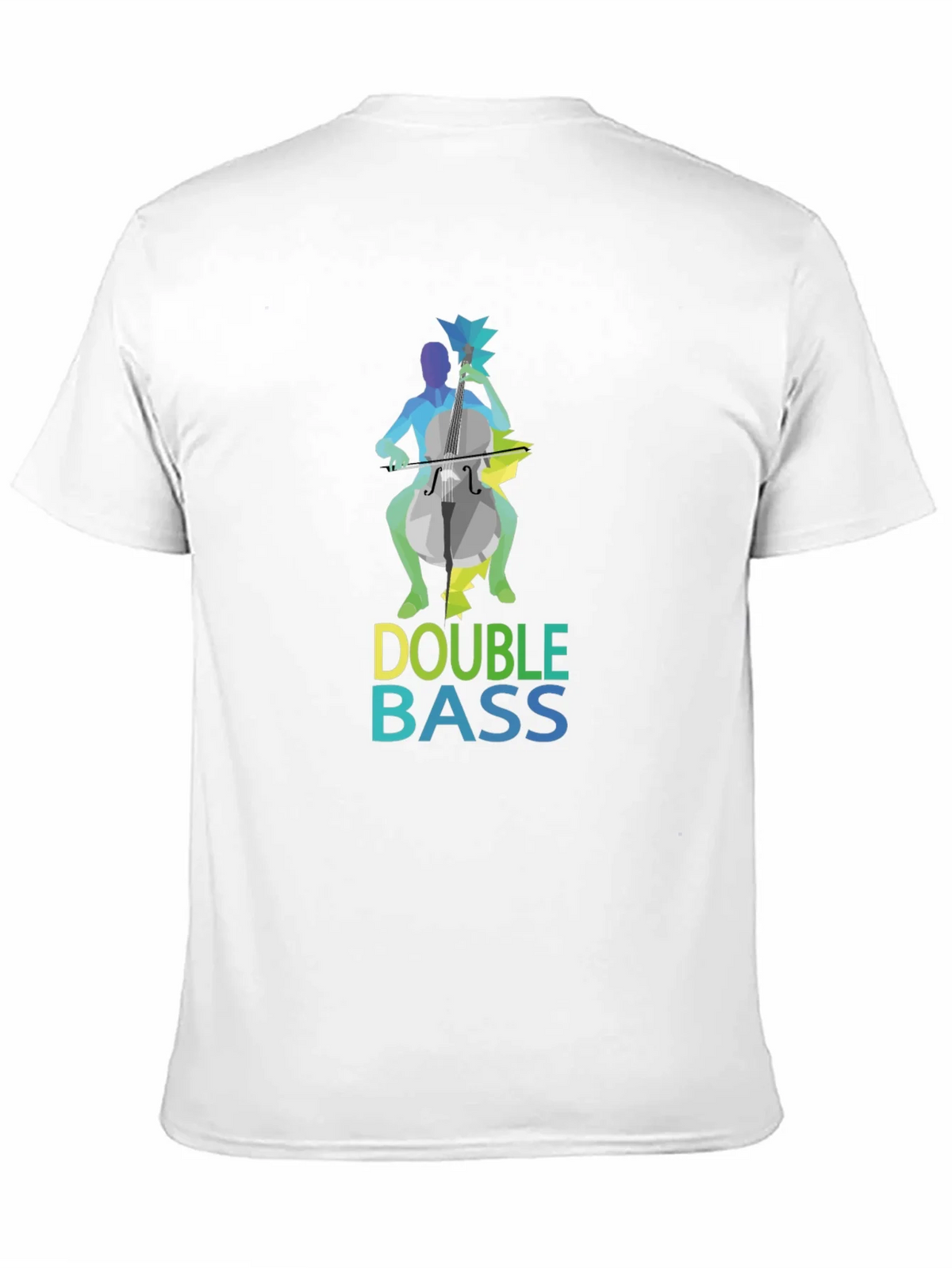 Double Bass Player Graphic Tee - Black Cotton Blend