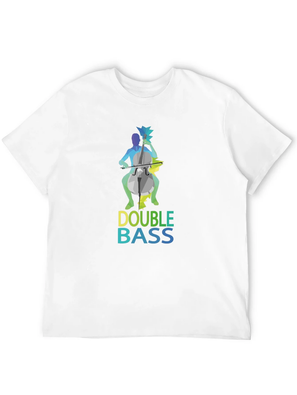 Double Bass Player Graphic Tee - Black Cotton Blend