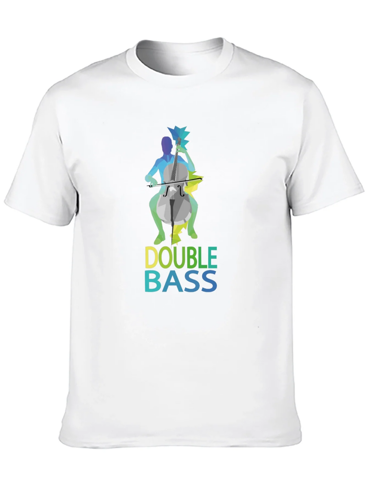 Double Bass Player Graphic Tee - Black Cotton Blend