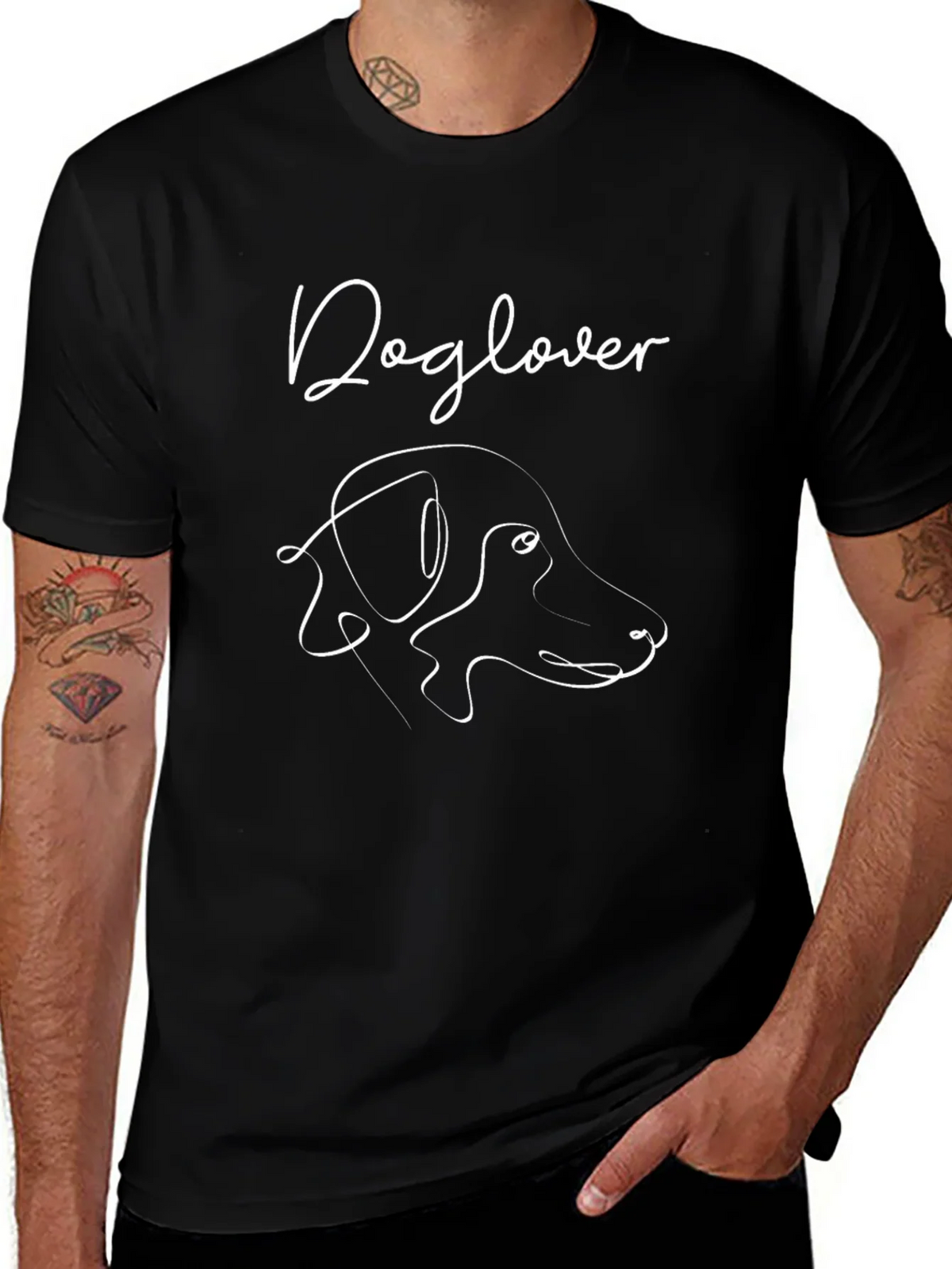 Dog Lover T-Shirt - Minimalist Canine Design